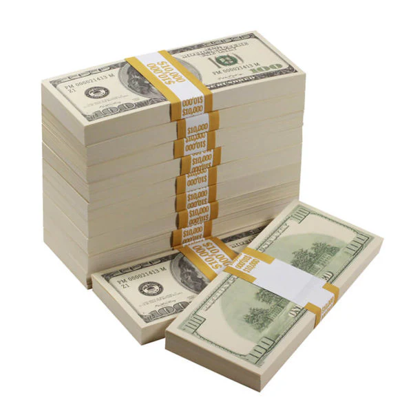 Blank Filler Prop Money Bundle - $1000000